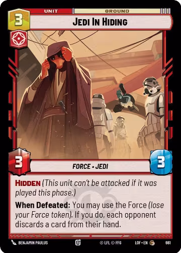 Jedi In Hiding (Foil) (661), Legends of the Force — Star Wars card price