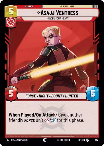 Asajj Ventress - Harden Your Heart (Foil) (667), Legends of the Force — Star Wars card price