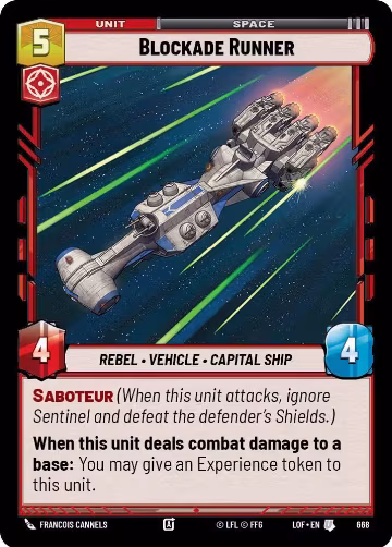 Blockade Runner (Foil) (668), Legends of the Force — Star Wars card price