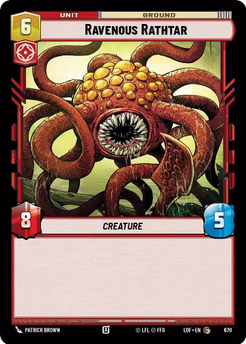 Ravenous Rathtar (Foil) (670), Legends of the Force — Star Wars card price