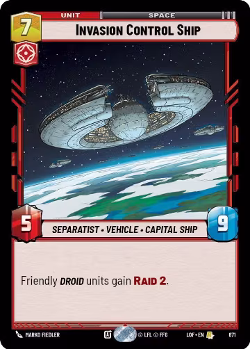 Invasion Control Ship (Foil) (671), Legends of the Force — Star Wars card price