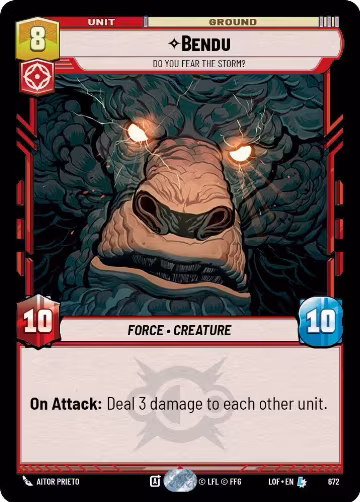Bendu - Do You Fear the Storm? (Foil) (672), Legends of the Force — Star Wars card price