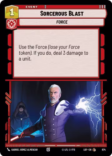 Sorcerous Blast (Foil) (674), Legends of the Force — Star Wars card price
