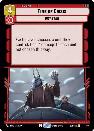 Time of Crisis (Foil) (679), Legends of the Force — Star Wars card price