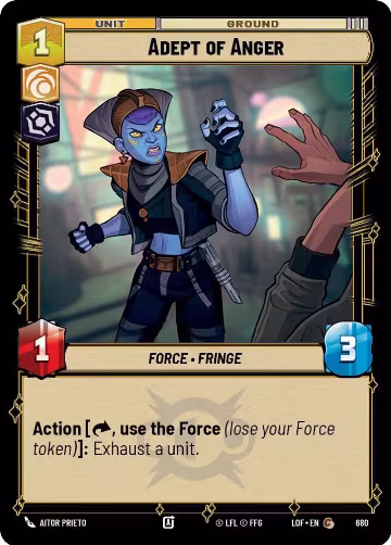 Adept of Anger (Foil) (680), Legends of the Force — Star Wars card price