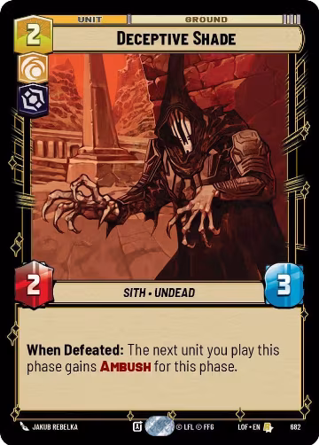 Deceptive Shade (Foil) (682), Legends of the Force — Star Wars card price