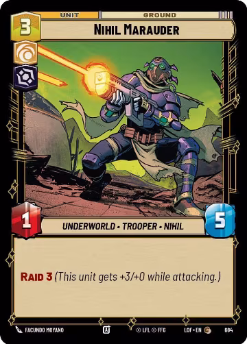 Nihil Marauder (Foil) (684), Legends of the Force — Star Wars card price