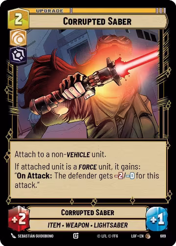 Corrupted Saber (Foil) (689), Legends of the Force — Star Wars card price