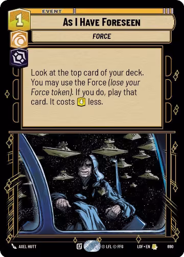 As I Have Foreseen (Foil) (690), Legends of the Force — Star Wars card price