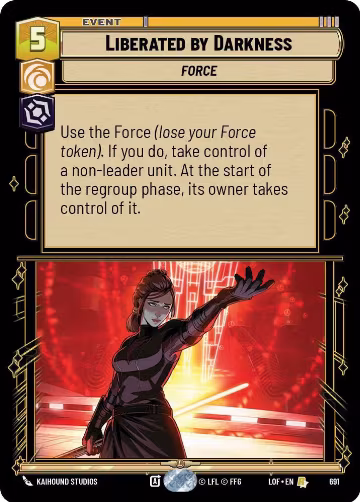 Liberated by Darkness (Foil) (691), Legends of the Force — Star Wars card price