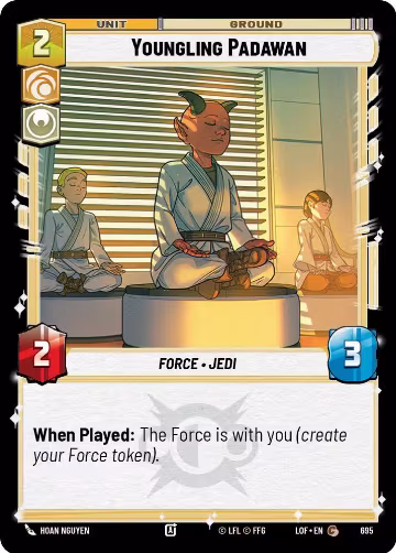 Youngling Padawan (Foil) (695), Legends of the Force — Star Wars card price