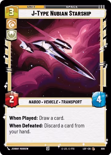J-Type Nubian Starship (Foil) (696), Legends of the Force — Star Wars card price