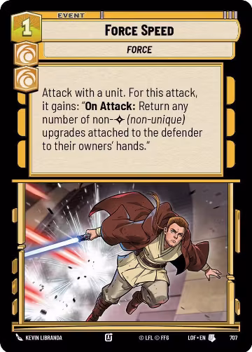 Force Speed (Foil) (707), Legends of the Force — Star Wars card price