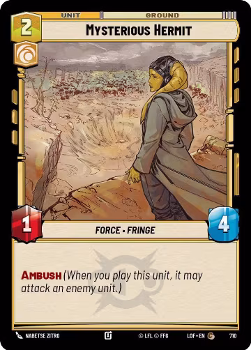 Mysterious Hermit (Foil) (710), Legends of the Force — Star Wars card price