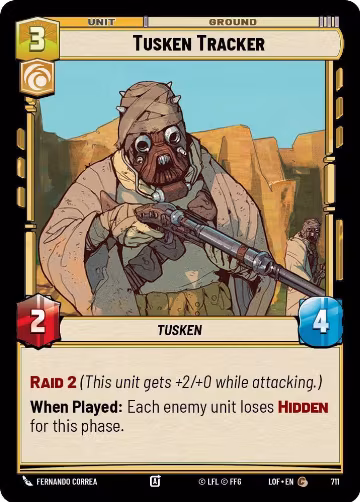Tusken Tracker (Foil) (711), Legends of the Force — Star Wars card price