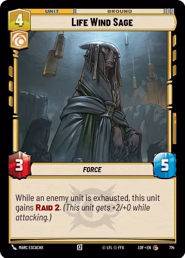 Life Wind Sage (Foil) (714), Legends of the Force — Star Wars card price