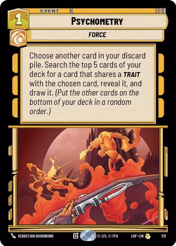 Psychometry (Foil) (721), Legends of the Force — Star Wars card price