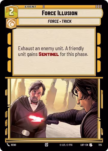 Force Illusion (Foil) (725), Legends of the Force — Star Wars card price