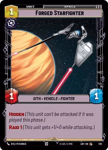Forged Starfighter (Foil) (730), Legends of the Force — Star Wars card price