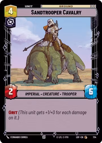 Sandtrooper Cavalry (Foil) (734), Legends of the Force — Star Wars card price