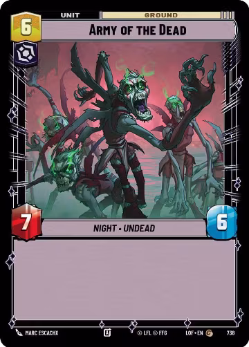 Army of the Dead (Foil) (738), Legends of the Force — Star Wars card price