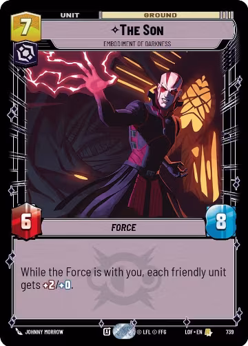 The Son - Embodiment of Darkness (Foil) (739), Legends of the Force — Star Wars card price