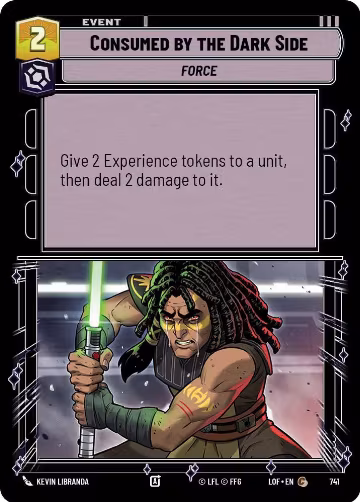 Consumed by the Dark Side (Foil) (741), Legends of the Force — Star Wars card price