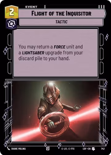 Flight of the Inquisitor (Foil) (742), Legends of the Force — Star Wars card price