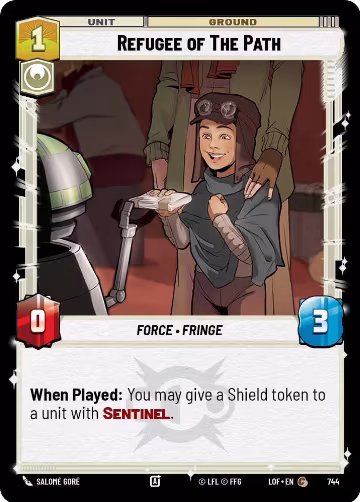 Refugee of The Path (Foil) (744), Legends of the Force — Star Wars card price