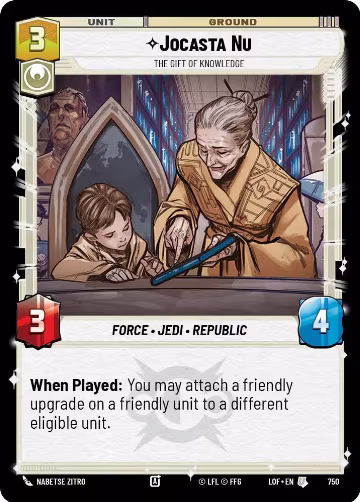 Jocasta Nu - The Gift of Knowledge (Foil) (750), Legends of the Force — Star Wars card price