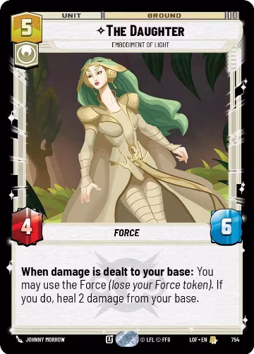 The Daughter - Embodiment of Light (Foil) (754), Legends of the Force — Star Wars card price