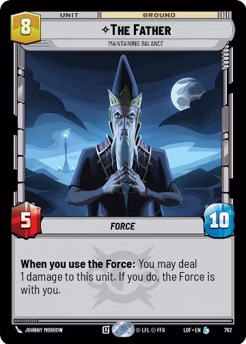 The Father - Maintaining Balance (Foil) (762), Legends of the Force — Star Wars card price