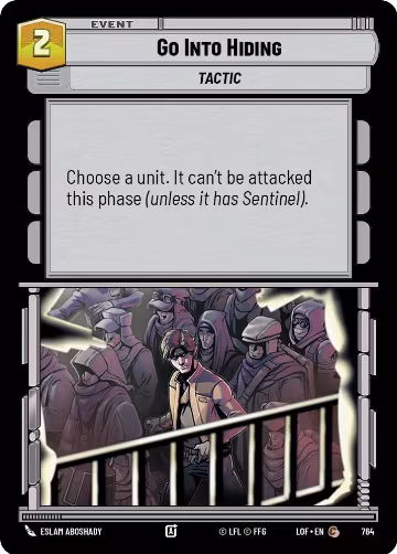 Go Into Hiding (Foil) (764), Legends of the Force — Star Wars card price