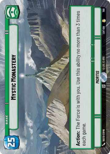 Mystic Monastery (Hyperspace Foil) (768), Legends of the Force — Star Wars card price