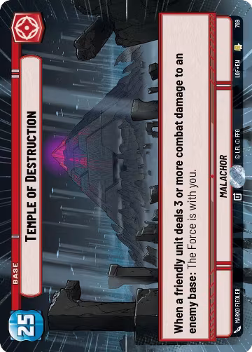 Temple of Destruction (Hyperspace Foil) (769), Legends of the Force — Star Wars card price