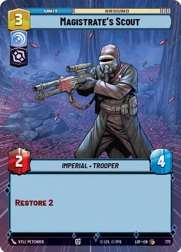 Magistrate's Scout (Hyperspace Foil) (772), Legends of the Force — Star Wars card price