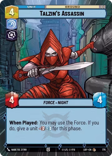 Talzin's Assassin (Hyperspace Foil) (775), Legends of the Force — Star Wars card price