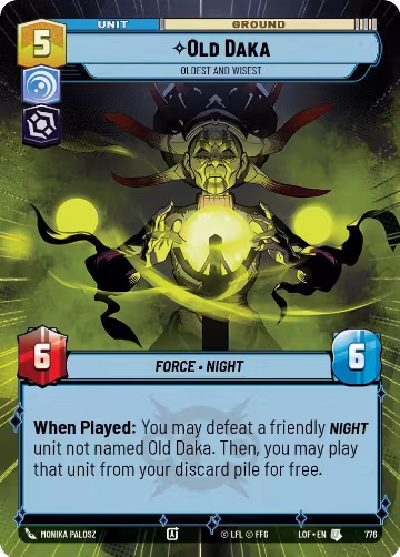 Old Daka - Oldest and Wisest (Hyperspace Foil) (776), Legends of the Force — Star Wars card price