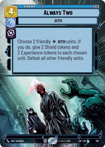 Always Two (Hyperspace Foil) (782), Legends of the Force — Star Wars card price