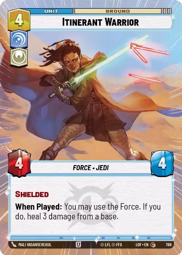 Itinerant Warrior (Hyperspace Foil) (788), Legends of the Force — Star Wars card price