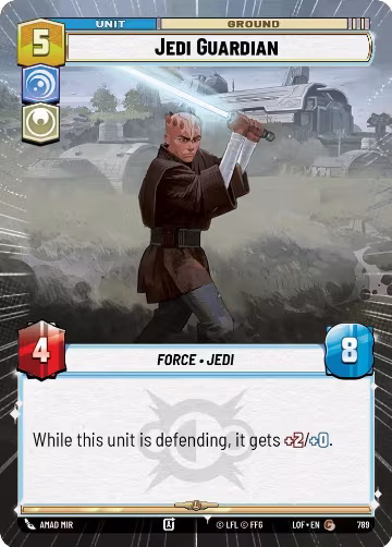 Jedi Guardian (Hyperspace Foil) (789), Legends of the Force — Star Wars card price
