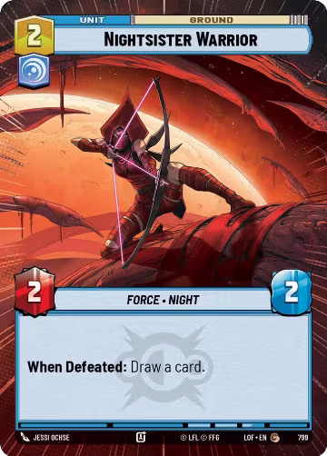 Nightsister Warrior (Hyperspace Foil) (799), Legends of the Force — Star Wars card price