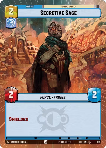 Secretive Sage (Hyperspace Foil) (801), Legends of the Force — Star Wars card price