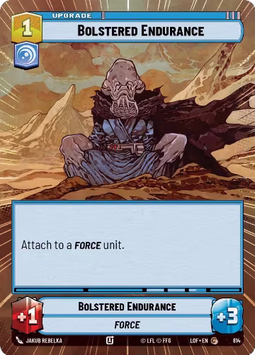 Bolstered Endurance (Hyperspace Foil) (814), Legends of the Force — Star Wars card price