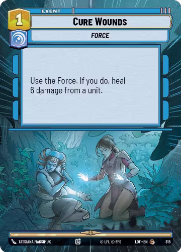 Cure Wounds (Hyperspace Foil) (815), Legends of the Force — Star Wars card price