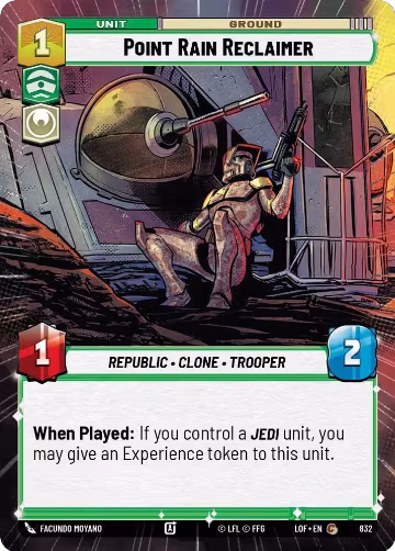 Point Rain Reclaimer (Hyperspace Foil) (832), Legends of the Force — Star Wars card price