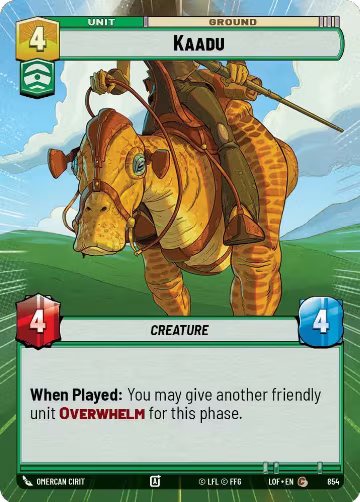 Kaadu (Hyperspace Foil) (854), Legends of the Force — Star Wars card price