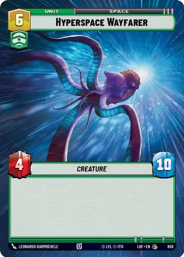 Hyperspace Wayfarer (Hyperspace Foil) (859), Legends of the Force — Star Wars card price