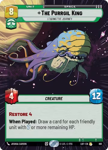 The Purrgil King - Leading The Journey (Hyperspace Foil) (861), Legends of the Force — Star Wars card price