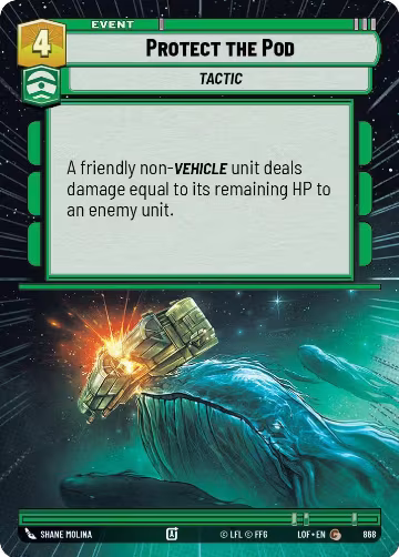 Protect the Pod (Hyperspace Foil) (868), Legends of the Force — Star Wars card price